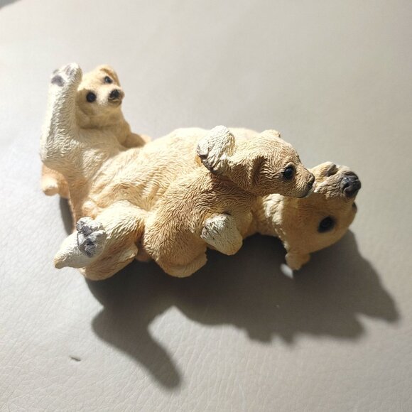 Yellow Labrador Stone Critters Dog Figurine Playful Puppies Resin Collectible - Picture 7 of 10